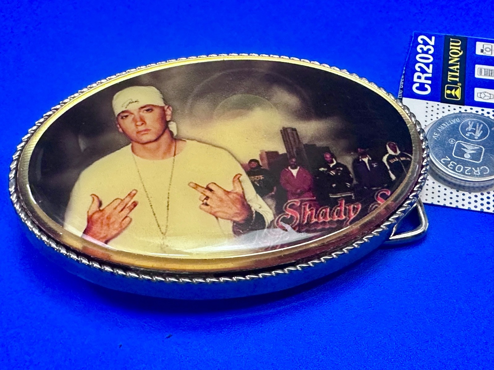 Slim Shady Eminem Led Multi Color Light Flashing Belt Buckle W/ Fresh Battery!