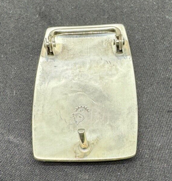 1950&rsquo;S EAGLE STERLING SILVER 38G HAND CRAFTED BELT BUCKLE ZUNI HOPI/NAVAJO? N473