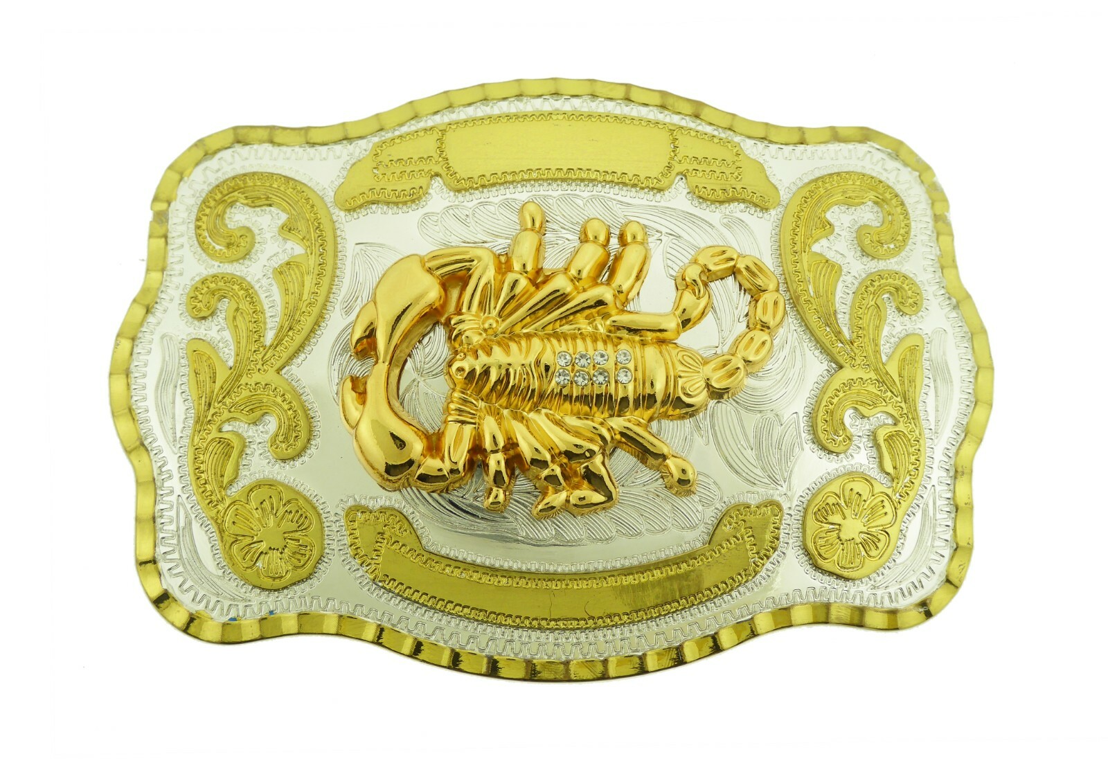 Scorpion Belt Buckle Gold Silver Metal Rodeo Texas Style Western Big Large New