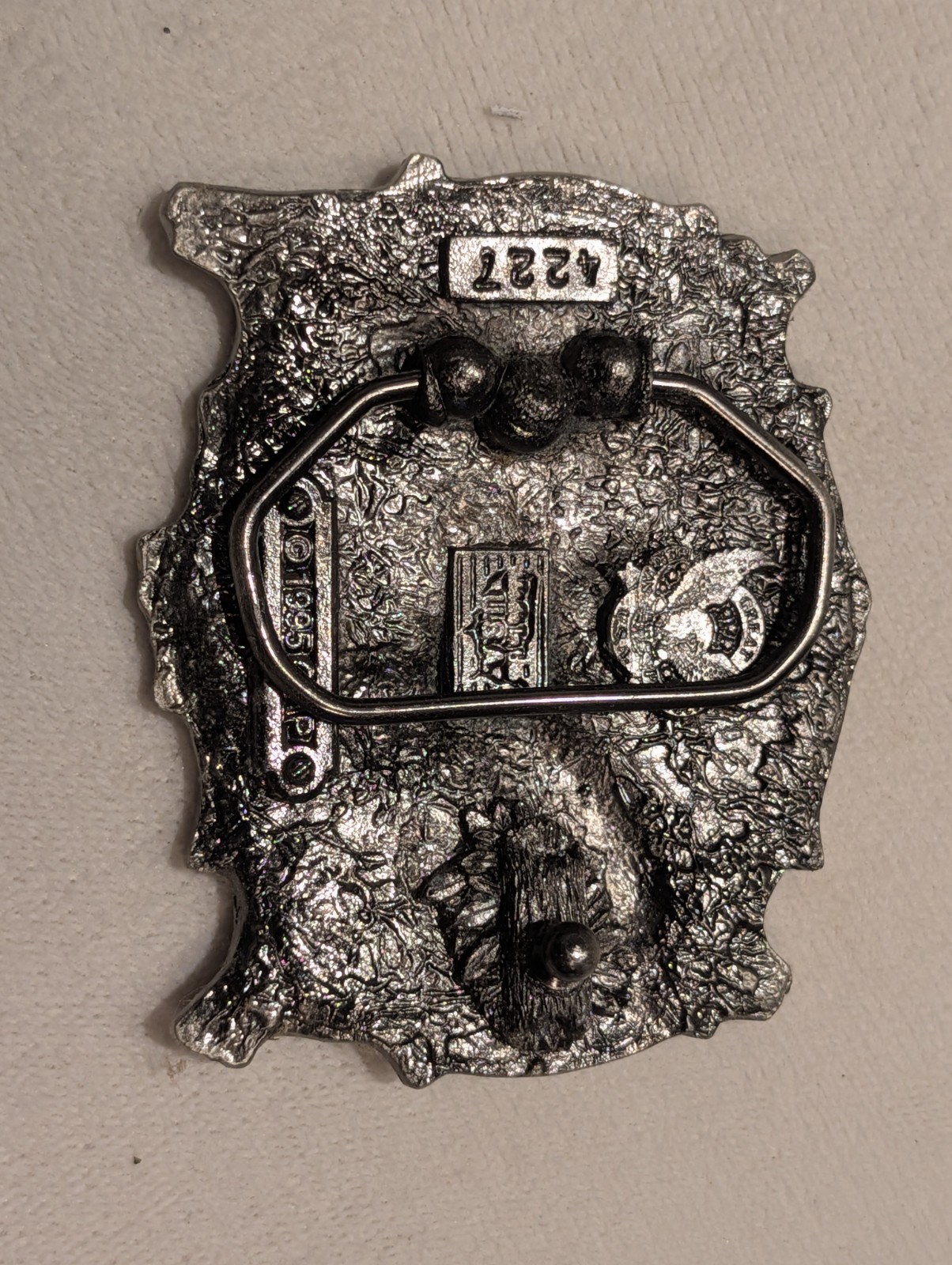 Vintage &rsquo;95 Solid Pewter Wild Ducks Great American Buckle Company Belt Buckle