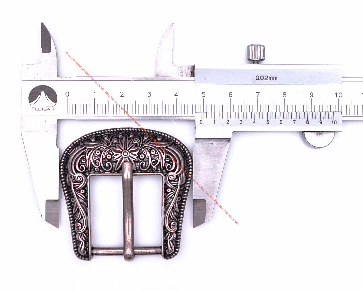 Vintage Silver Cowboy Rodeo Flower DIY 3 pc Set Western Belt Buckle fit 1&Prime; Belt