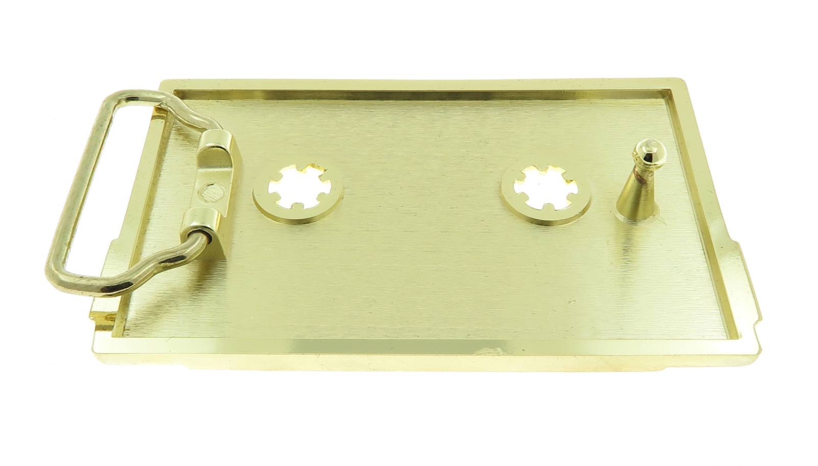 Rock Star Old School Cassette Tape Gold Plated Metal Belt Buckle