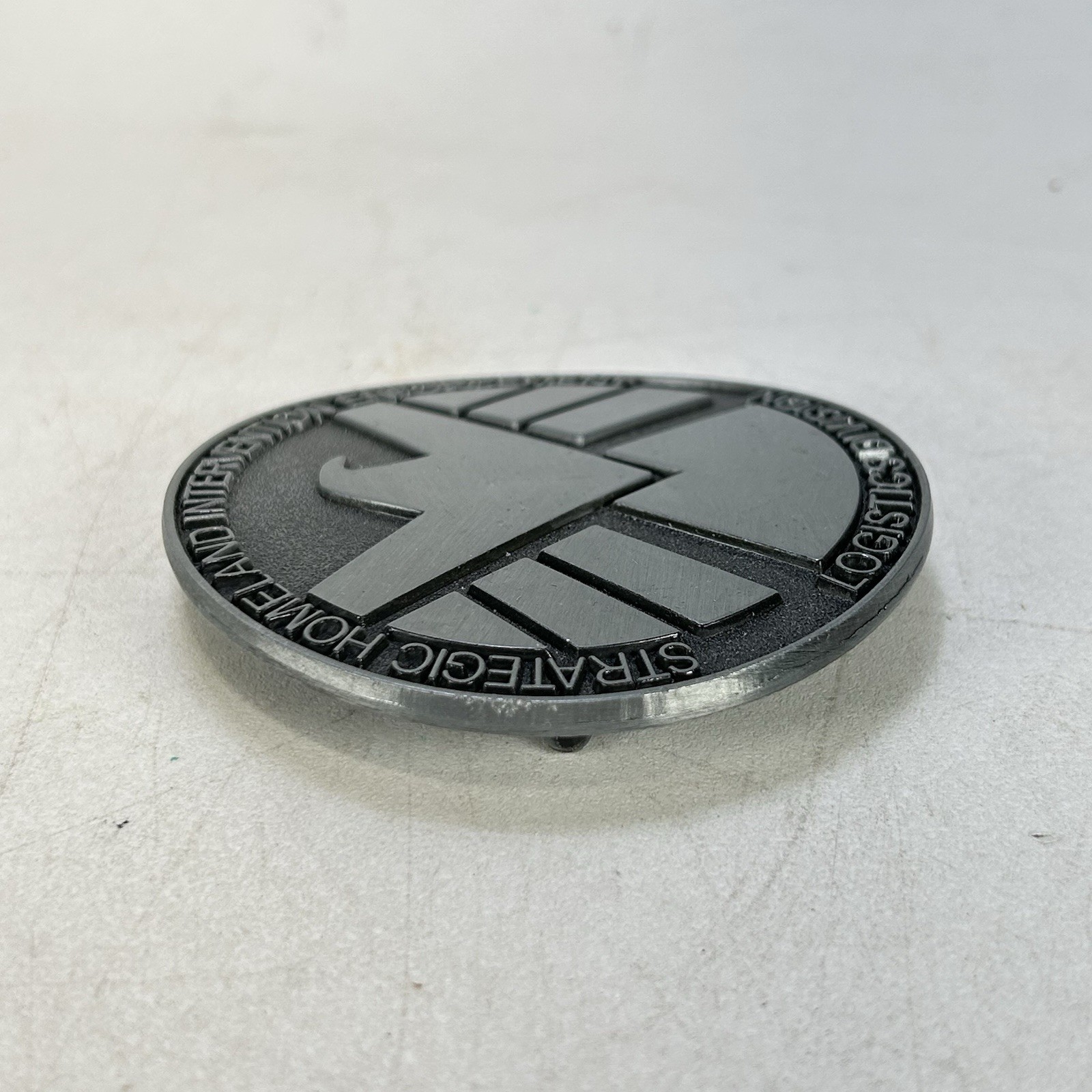 Agents Of Shield Homeland Logo Metal Belt Buckle Pewter Finish ~2.75” Diameter