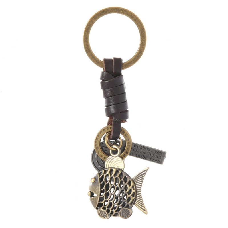 Chic Gold or Silver Carp Fish Keychain Lightweight And Sturdy For Everyday