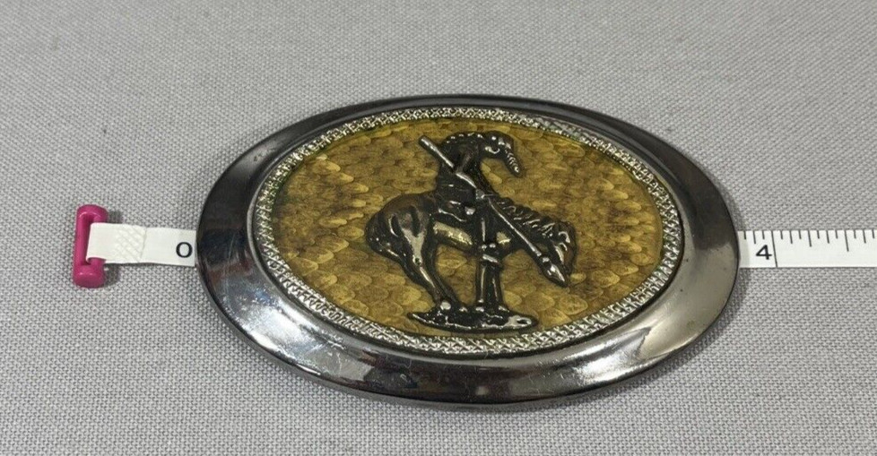 American Indian Chief Horse Rider Belt Buckle Made in USA