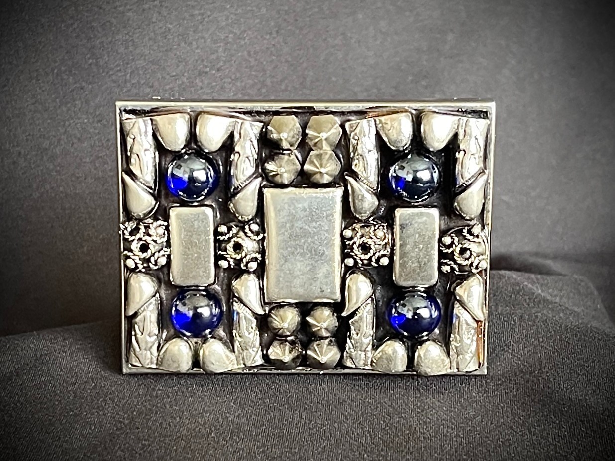 Blue Cabochon Industrial Handmade Belt Buckle Archive 2007-2009 Darren McNeese