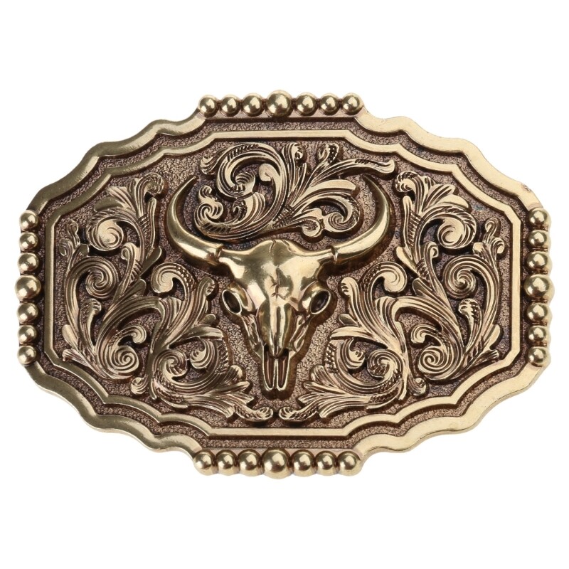Bull Heads Western Belt Buckle Animal Steer Head Cowboy Belt Buckle for Women