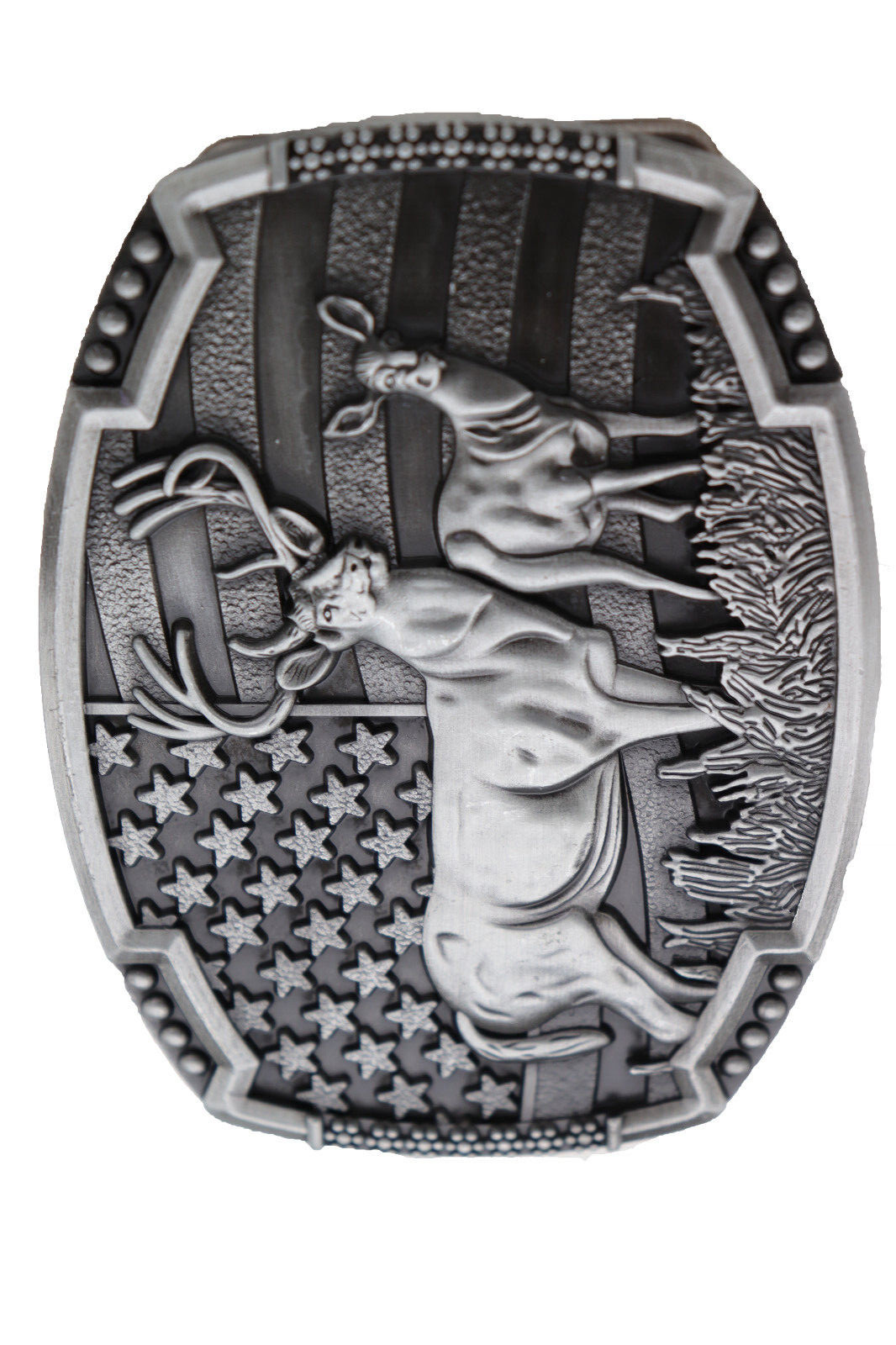 Men Women Silver Metal Belt Buckle Deer Nature Hunter Western Fashion Jeans Pant