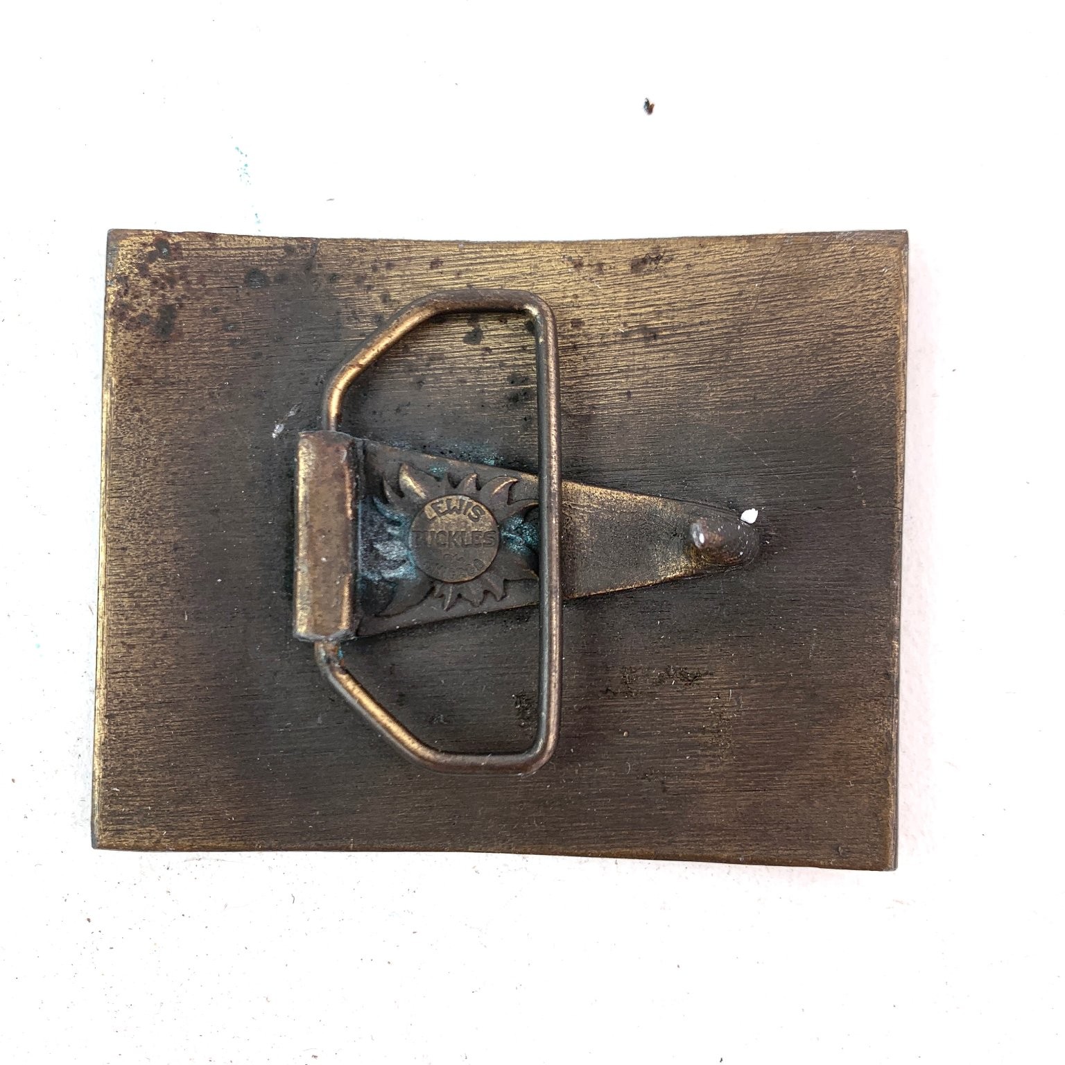 Vintage 1949 One Mile High Club Member Belt Buckle Art Deco Bronze Tone Lewis