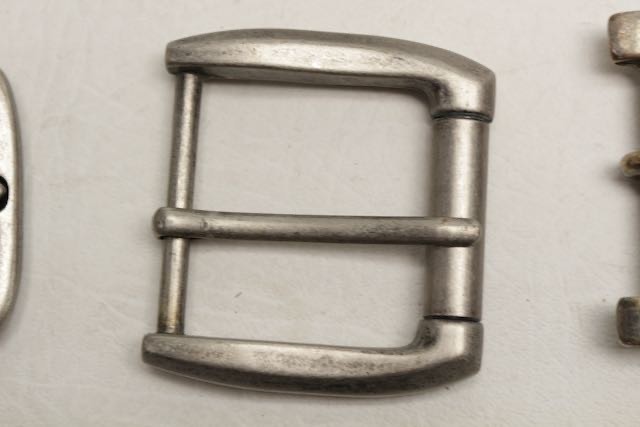 Lot of 9 Assorted Belt Buckles 1.5” Jewelled Silvertone Brass Chrome Crafter
