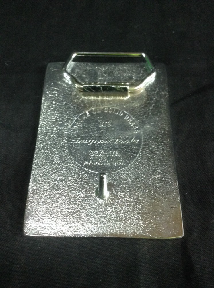 Snap On Belt Buckle Running Strong Chrome on Brass SSX-1176