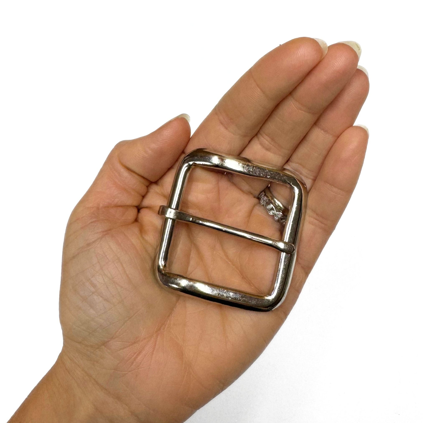 1.5&Prime; Square Nickel Belt Buckles – 12 pack