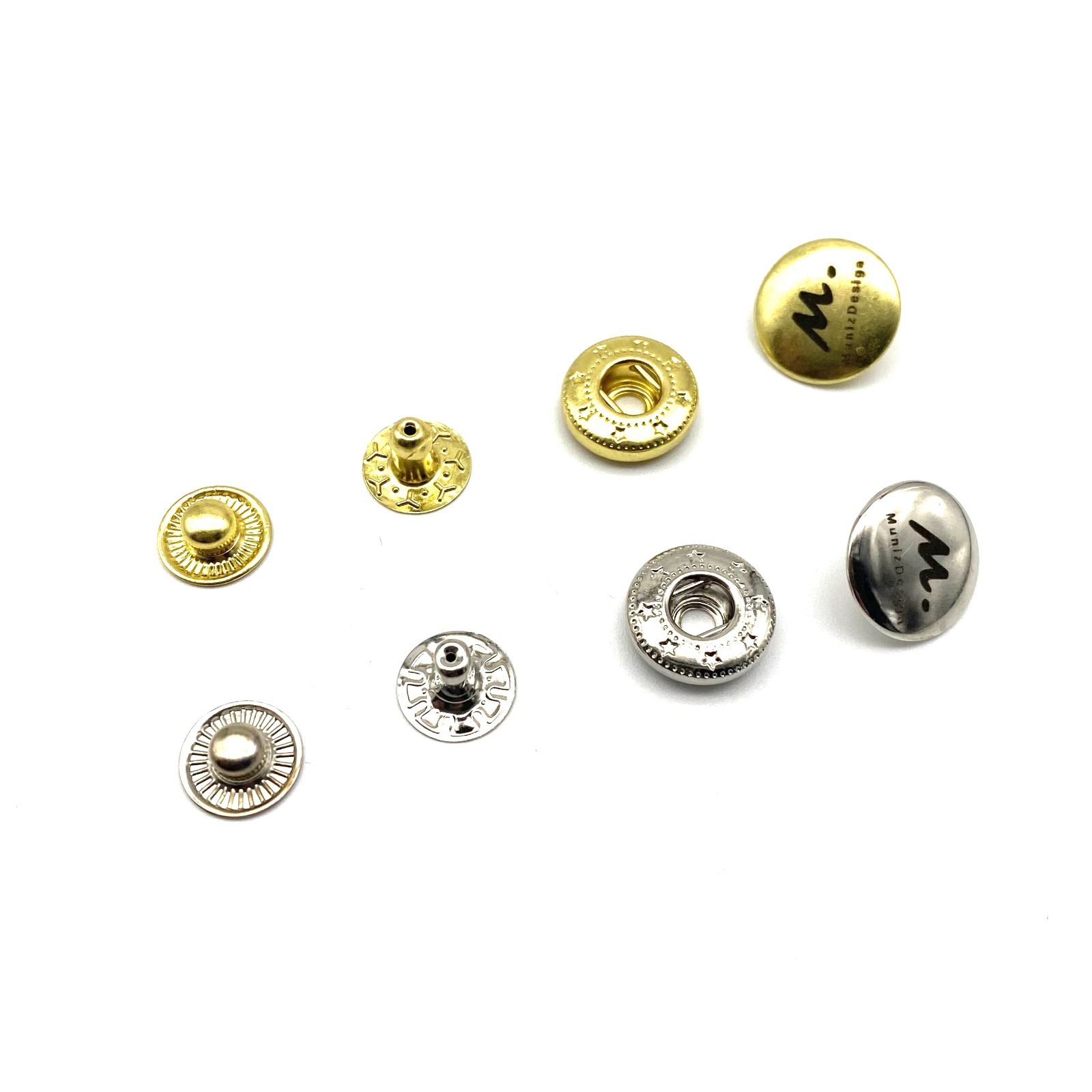 Personalized Logo/Text Brass Snap Buttons,Leather Snaps,4size 8/10/12.5/15mm lot
