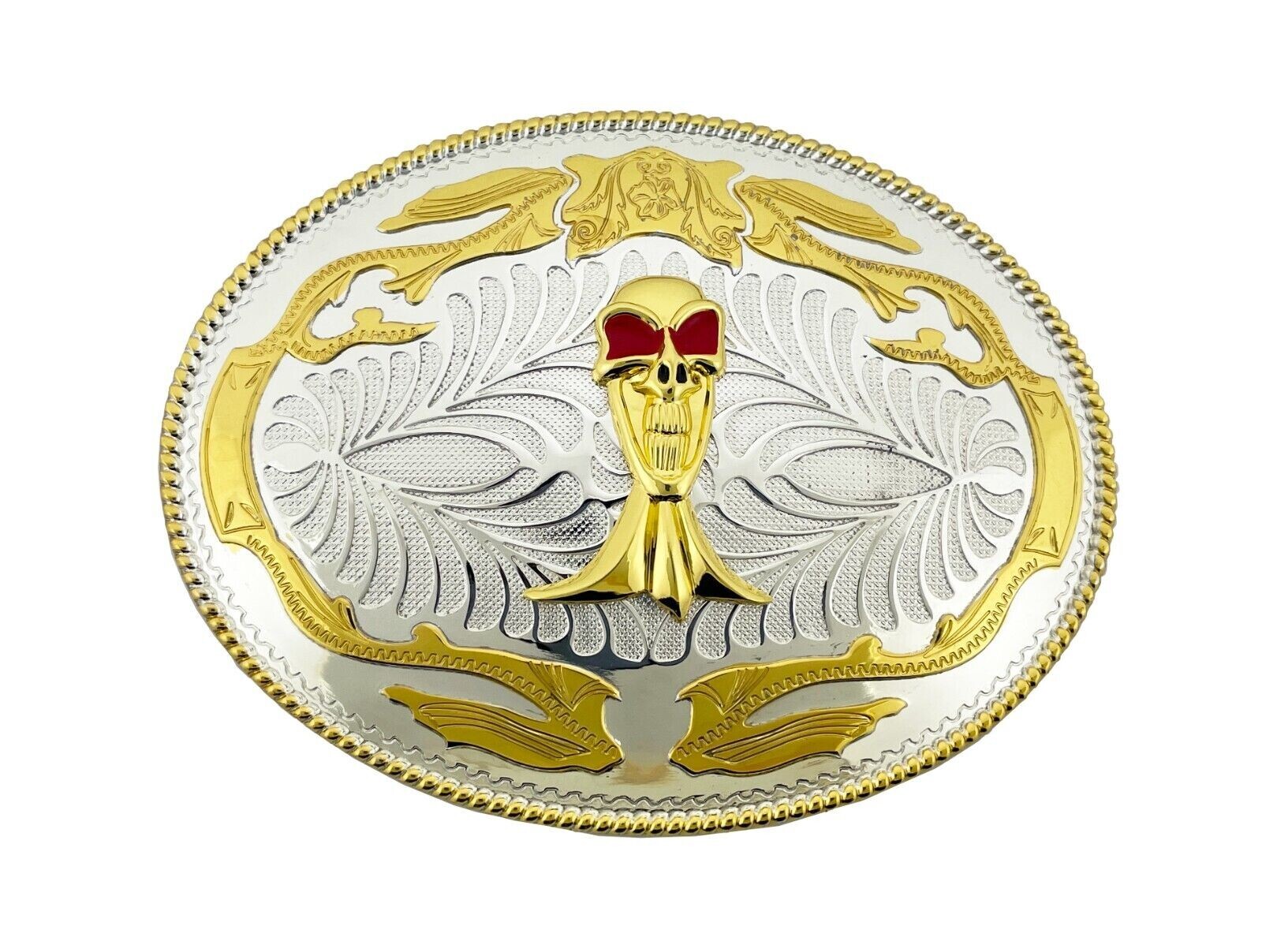 Skull Belt Buckles Gold Silver Metal Western Cowboy Cowgirl Rodeo Style Skeleton