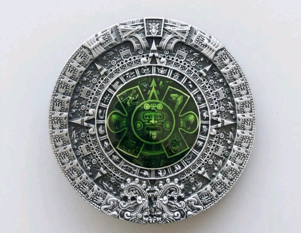 New Aztec Mayan calendar medallion round mens women&rsquo;s belt buckle 3&Prime; approx