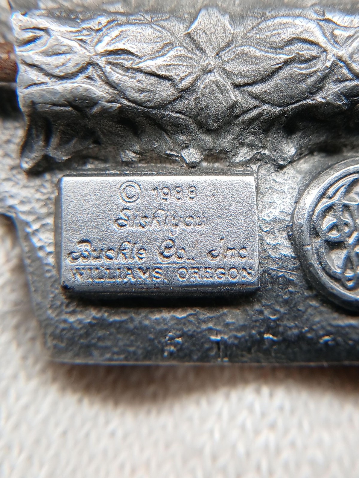 1988 Siskiyou American Veteran Enameled Belt Buckle