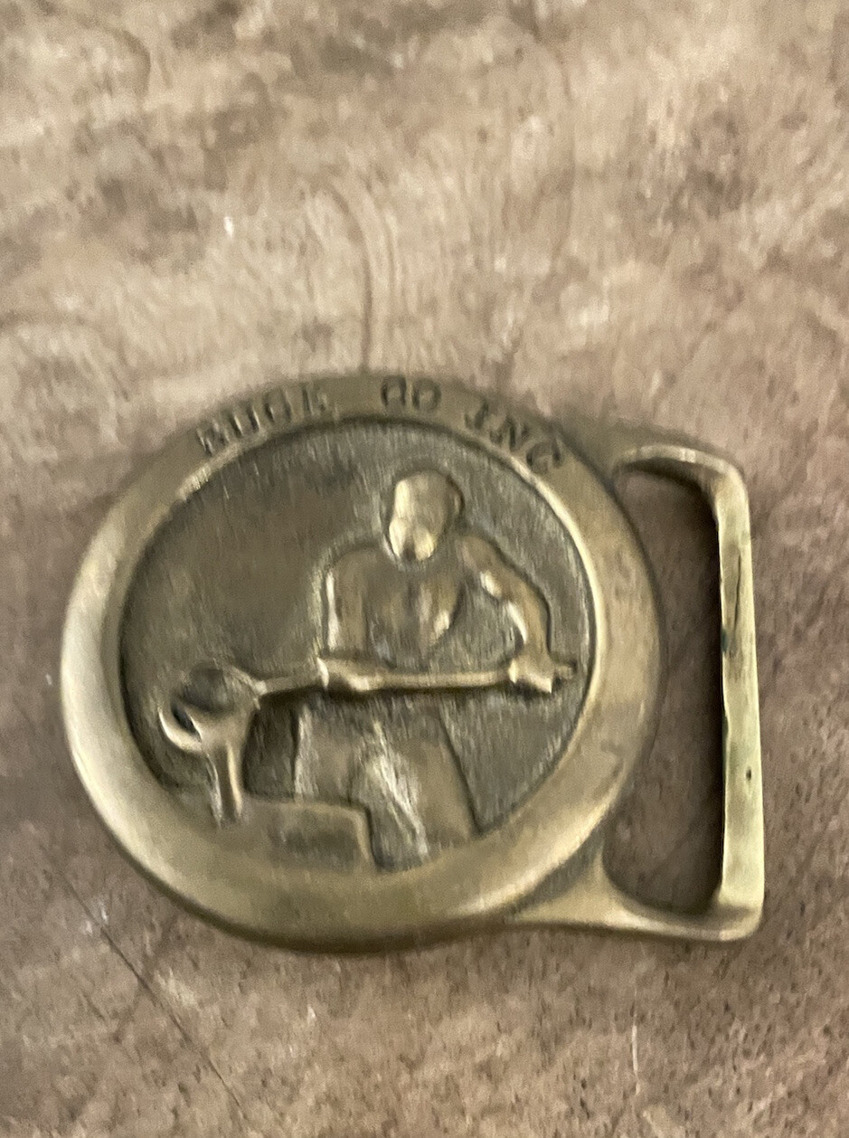 Vintage Blacksmith Gold Belt Buckle Buck Go Inc. Bronze