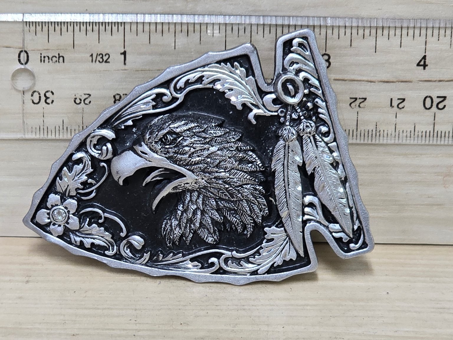 Vinyage Siskiyou DIAMOND CUT COLLECTION Silver Black Eagle Arrowhead Western