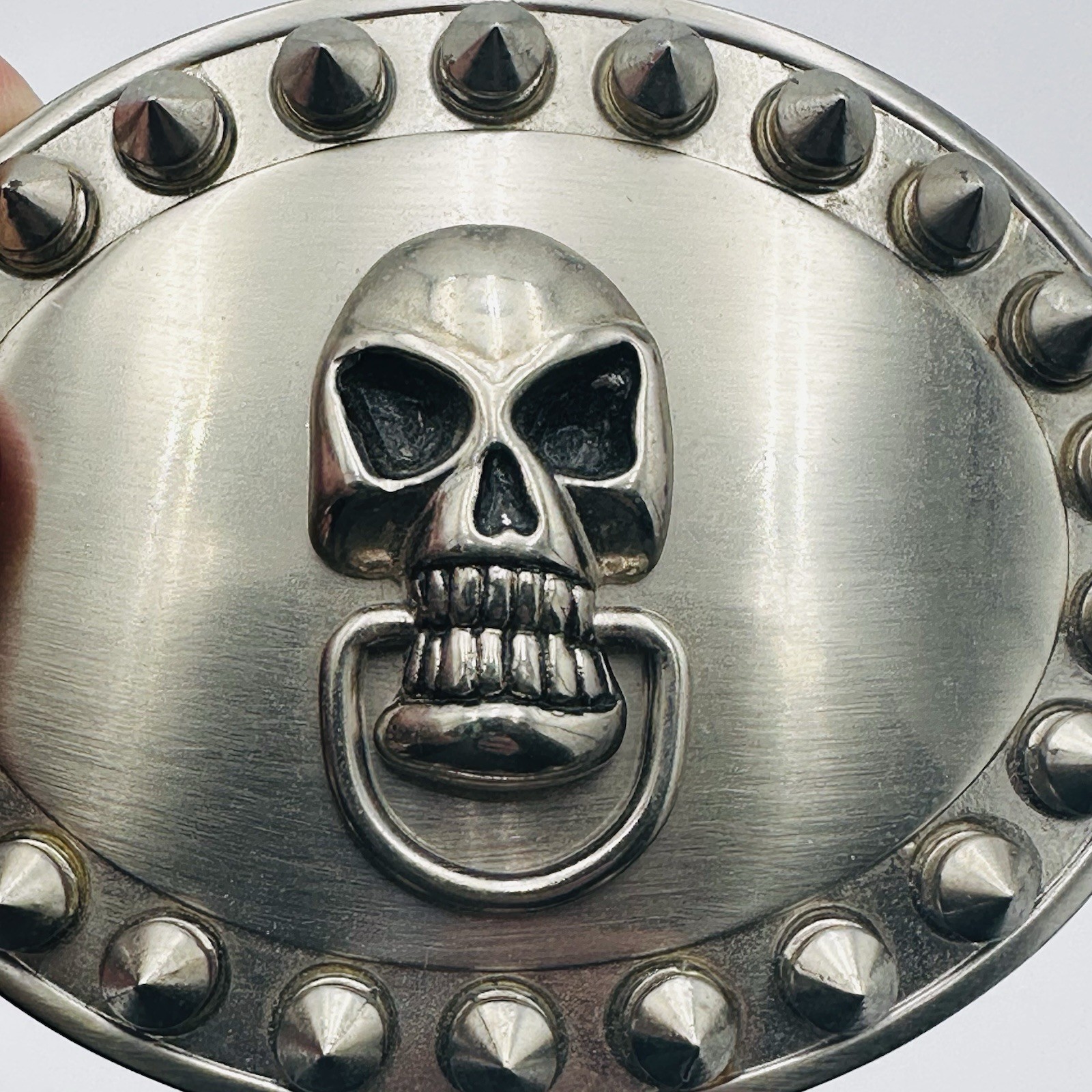 Skeleton Buckle Studded Grunge Gothic Rock Belt Buckle