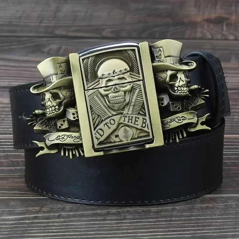 Creative Men&rsquo;s Belt Lighter Metal Belt Buckle Small Tool Cigarette