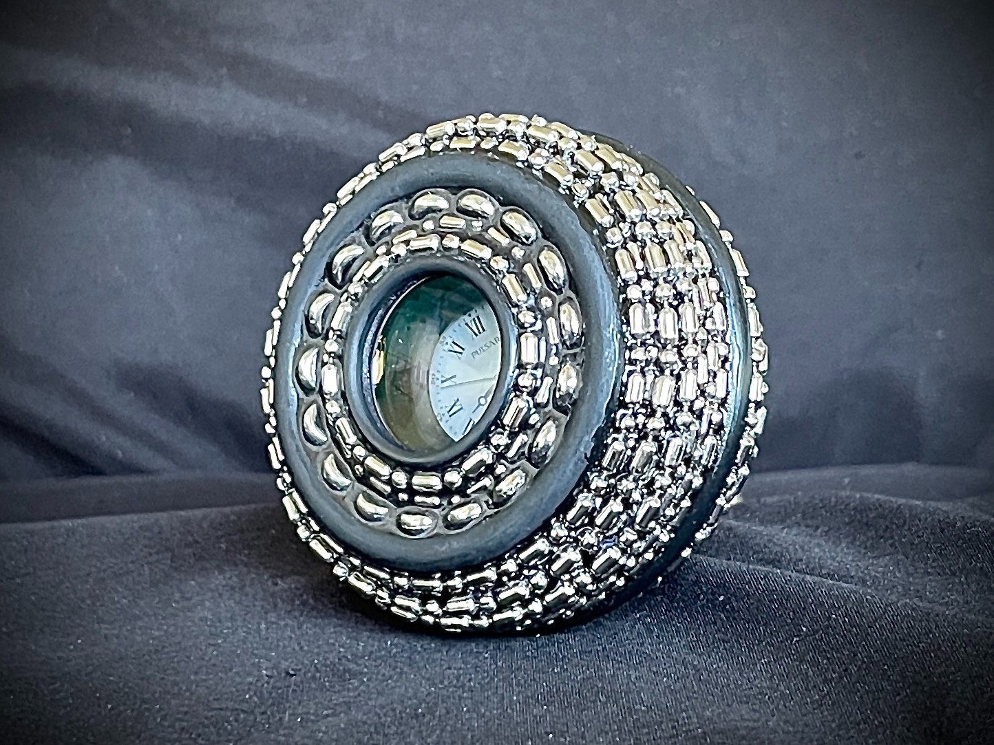 “Exposure 8:15” Belt Buckle Camera Lens Watch Industrial Art OOAK Darren McNeese