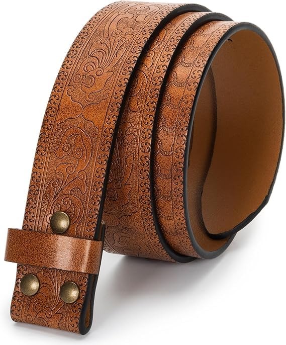 UTOWO Men Women Retro Belt Strap 47&Prime;Belt for 36&Prime;-40&Prime; waist, Lightbrown Strape