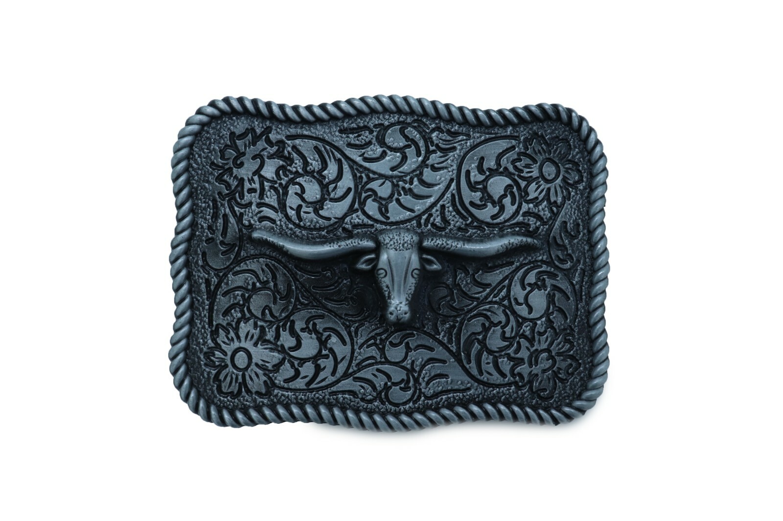 Men Buckle Silver Metal Bull Western Fashion Texas Long Horn Cow Gift Present TX