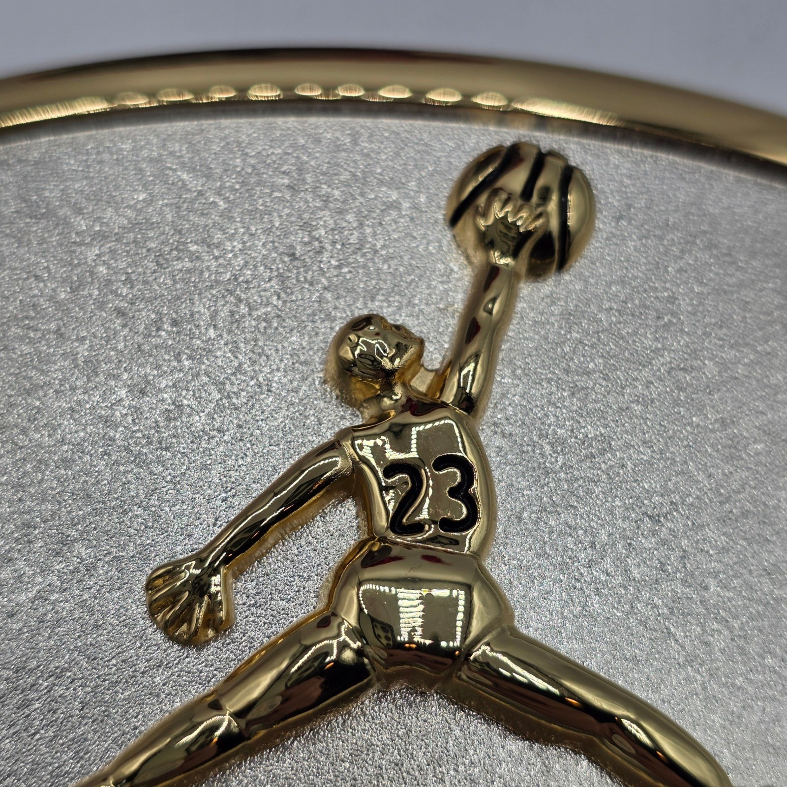 Basketball Dunk #23 Belt Buckle Gold Silver Two Tone Metal Sports Novelty Jordan