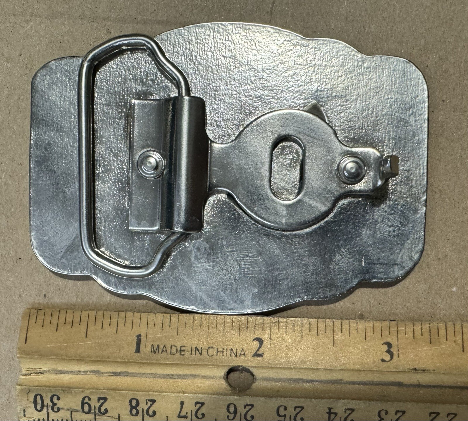 Belt Buckle Milkshake Cowboy Riding A Squirrel Smoking A Pipe 3 1/4” X 2 1/4”