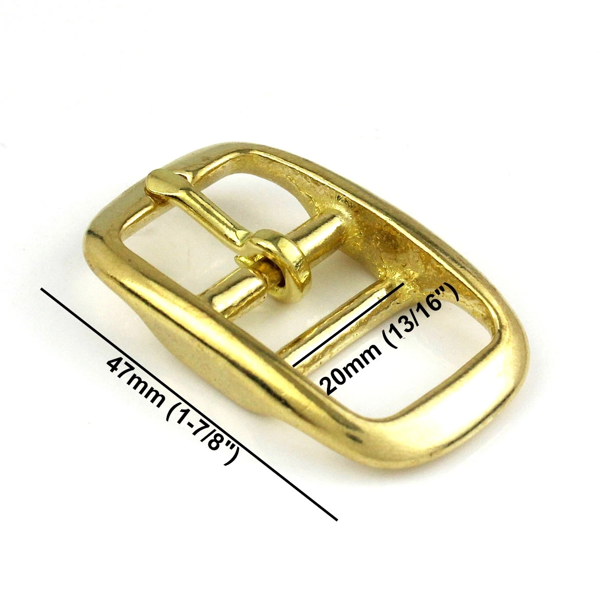 1Pcs Solid Brass Belt Buckle Middle Center Bar Single Pin Belt Buckle Leather Cr