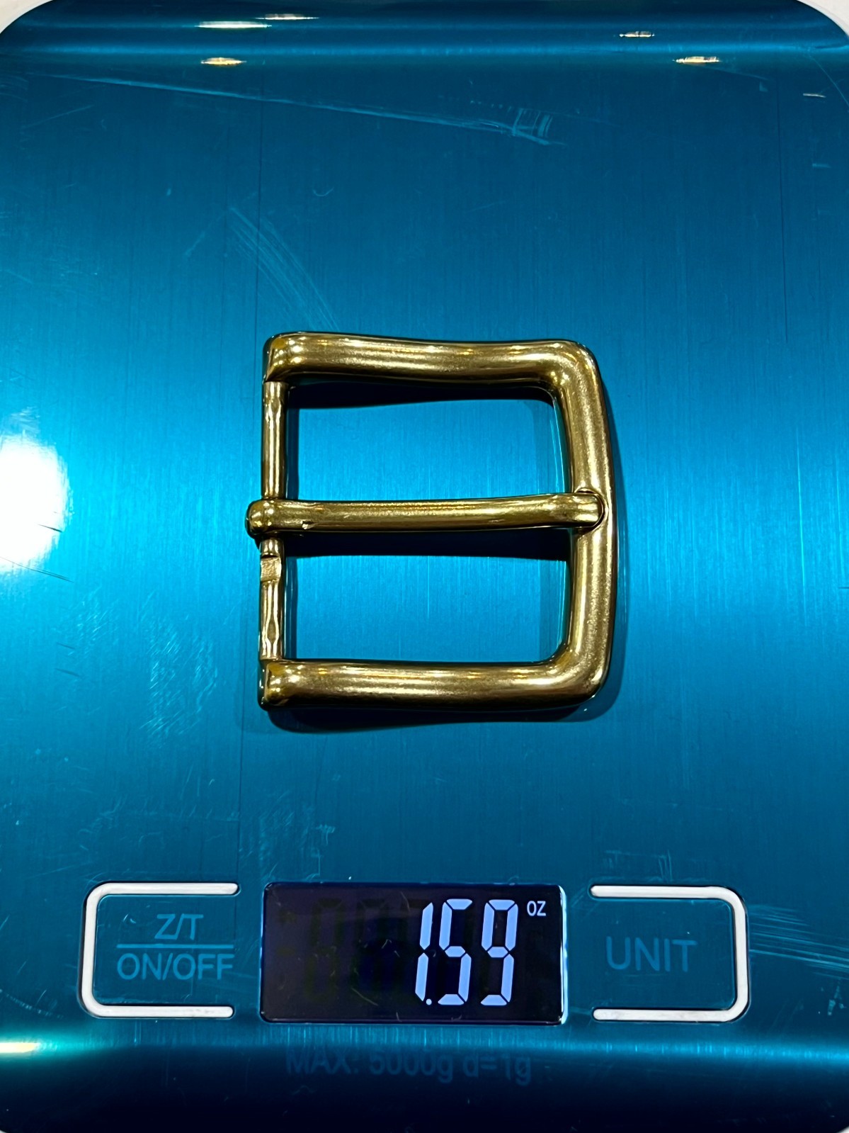 Solid Brass Raw Brass Belt Buckle Made in Italy Fits 1.57&Prime; Belt Strap