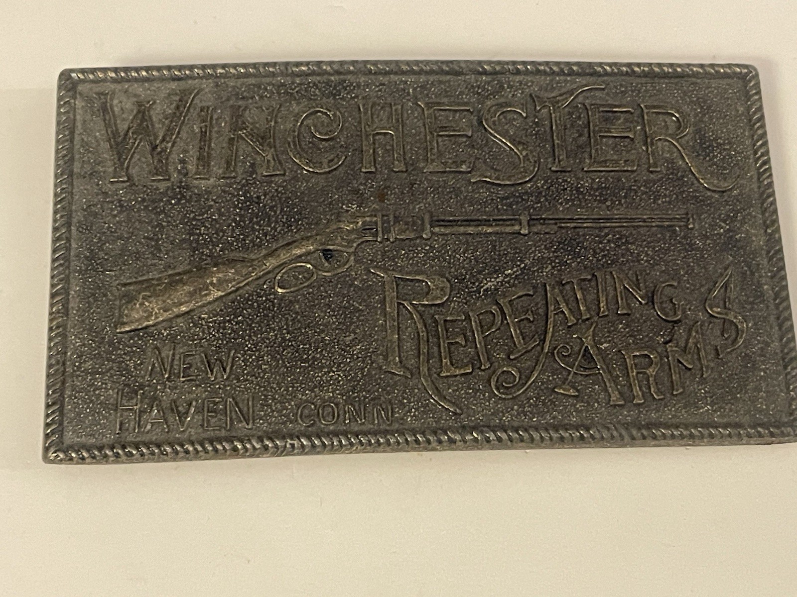 VINTAGE WINCHESTER REPEATING ARMS BELT BUCKLE LEWIS BUCKLES 🌺🌺