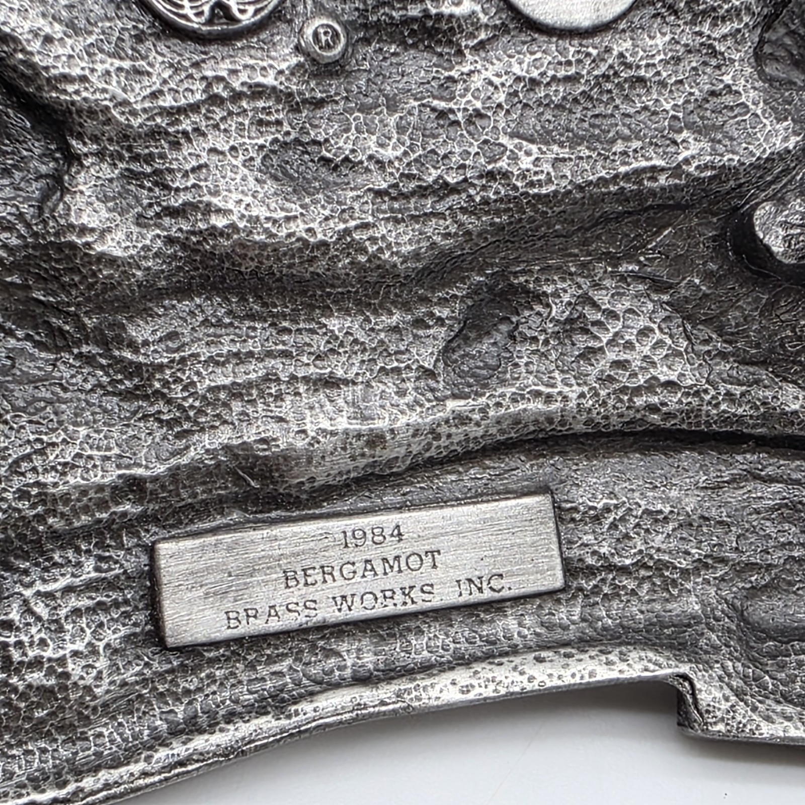 Vintage Collectible 1984 ILLINOIS Pewter and Enamel Belt Buckle by Bergamot