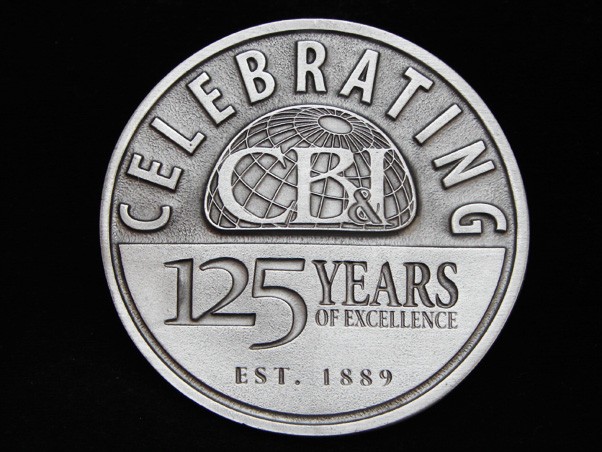 NH11145 *NOS* REALLY NICE 2014 **CB&I 125 YEARS** CONSTRUCTION COMPANY BUCKLE