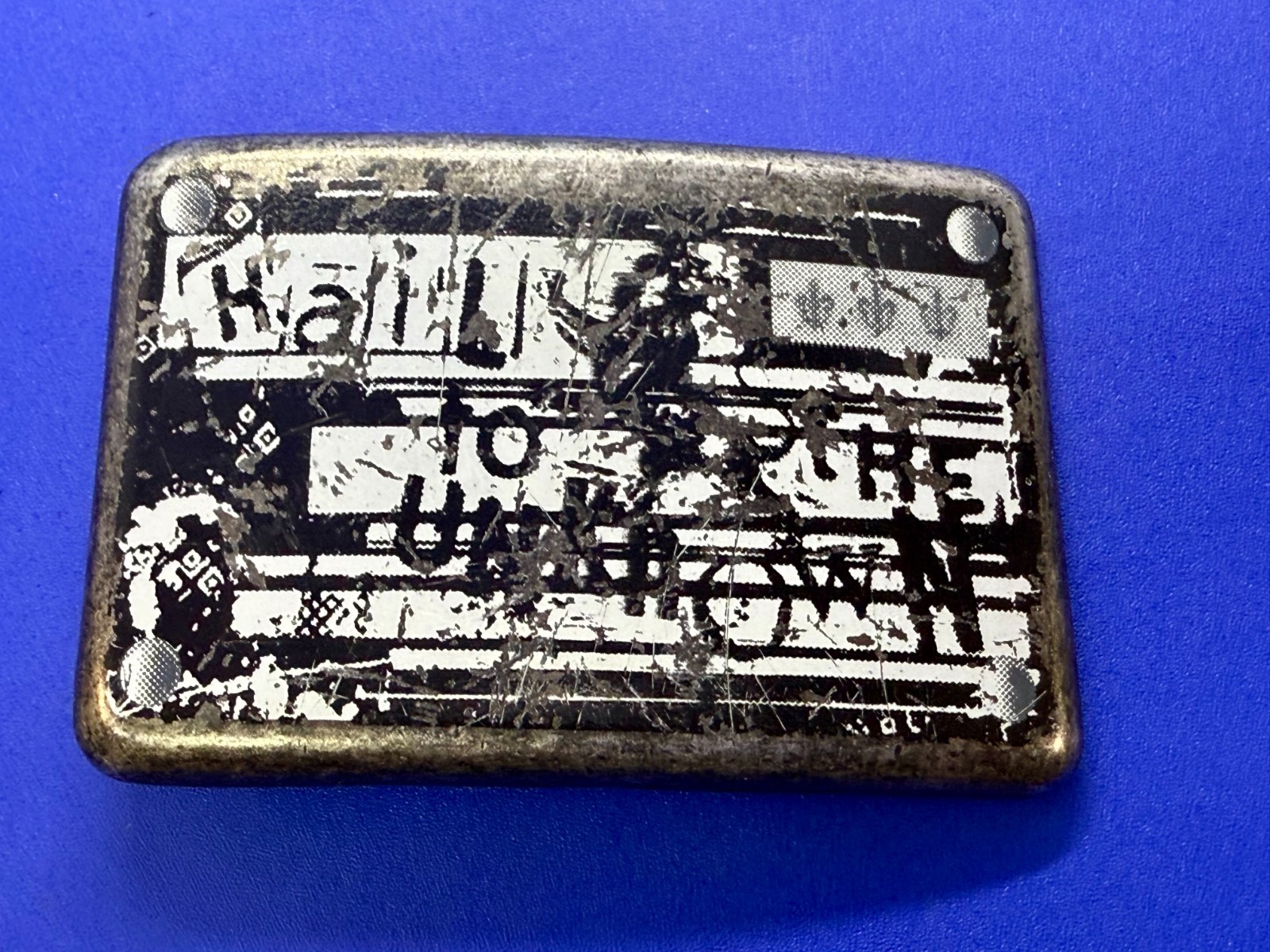 Hail to the Unknown Statement Novelty Vintage Rectangular Belt Buckle