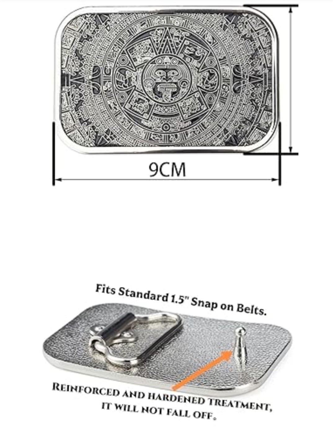 New Aztec Mayan calendar silver mens women&rsquo;s belt buckle
