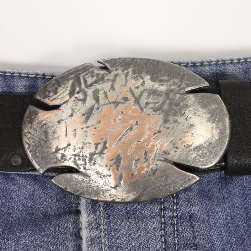 Oval Belt Buckle with Break Edges – Heavy Duty Urban Look Sport Design