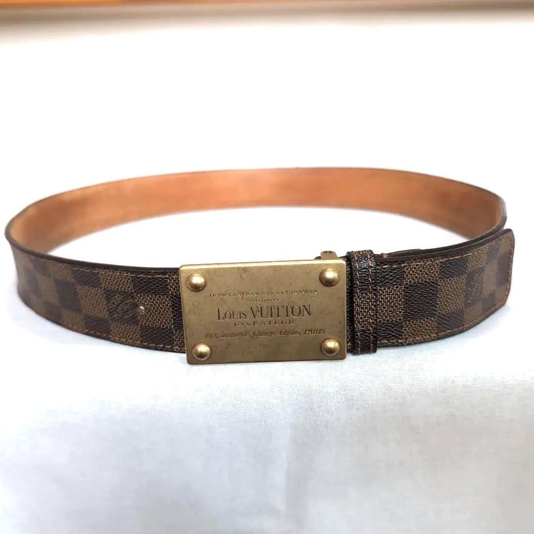 Louis Vuitton Pre-Owned Damier Sainteur Belt Gold 95Cm 5