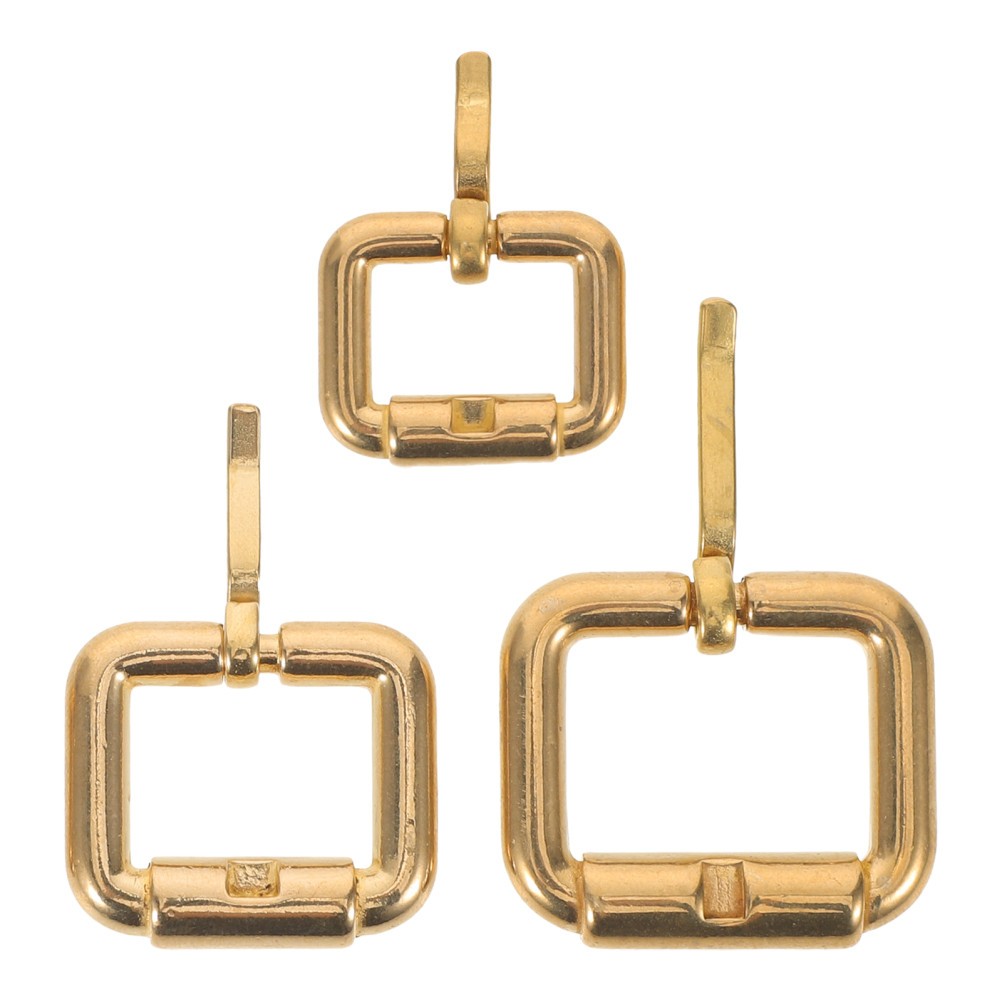 3Pcs Durable Copper Single Prong Belt Buckles for Bag Strap DIY Projects