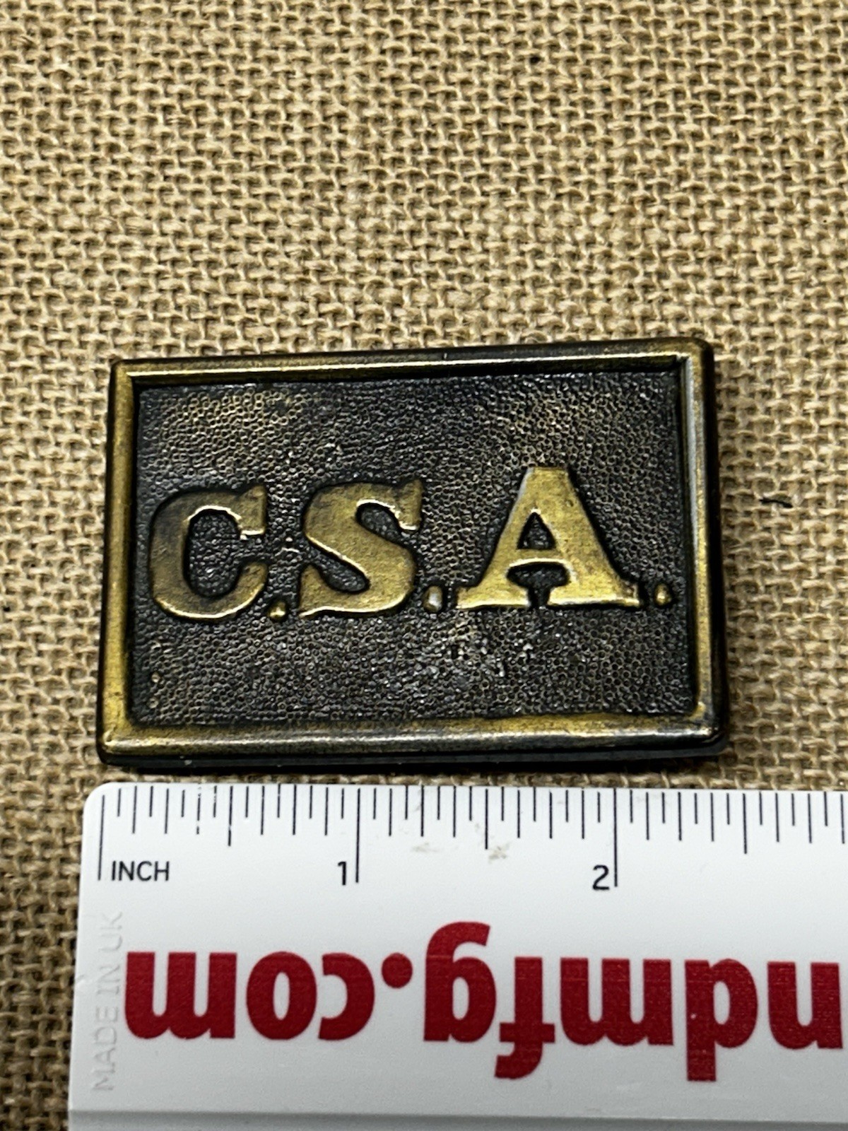 Vtg C.S.A. Confederate States of America Civil War REPRO Belt Buckle ***READ