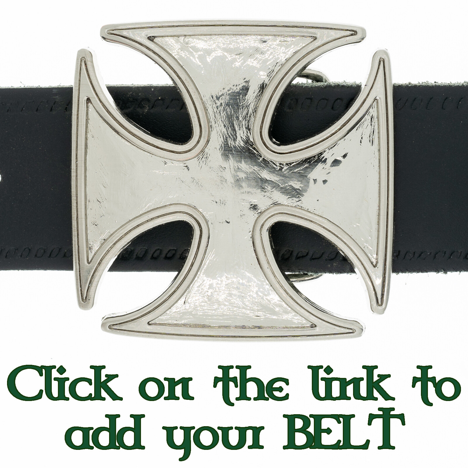 Iron Cross Belt Buckle Rocker Biker Gothic Metal Maltese