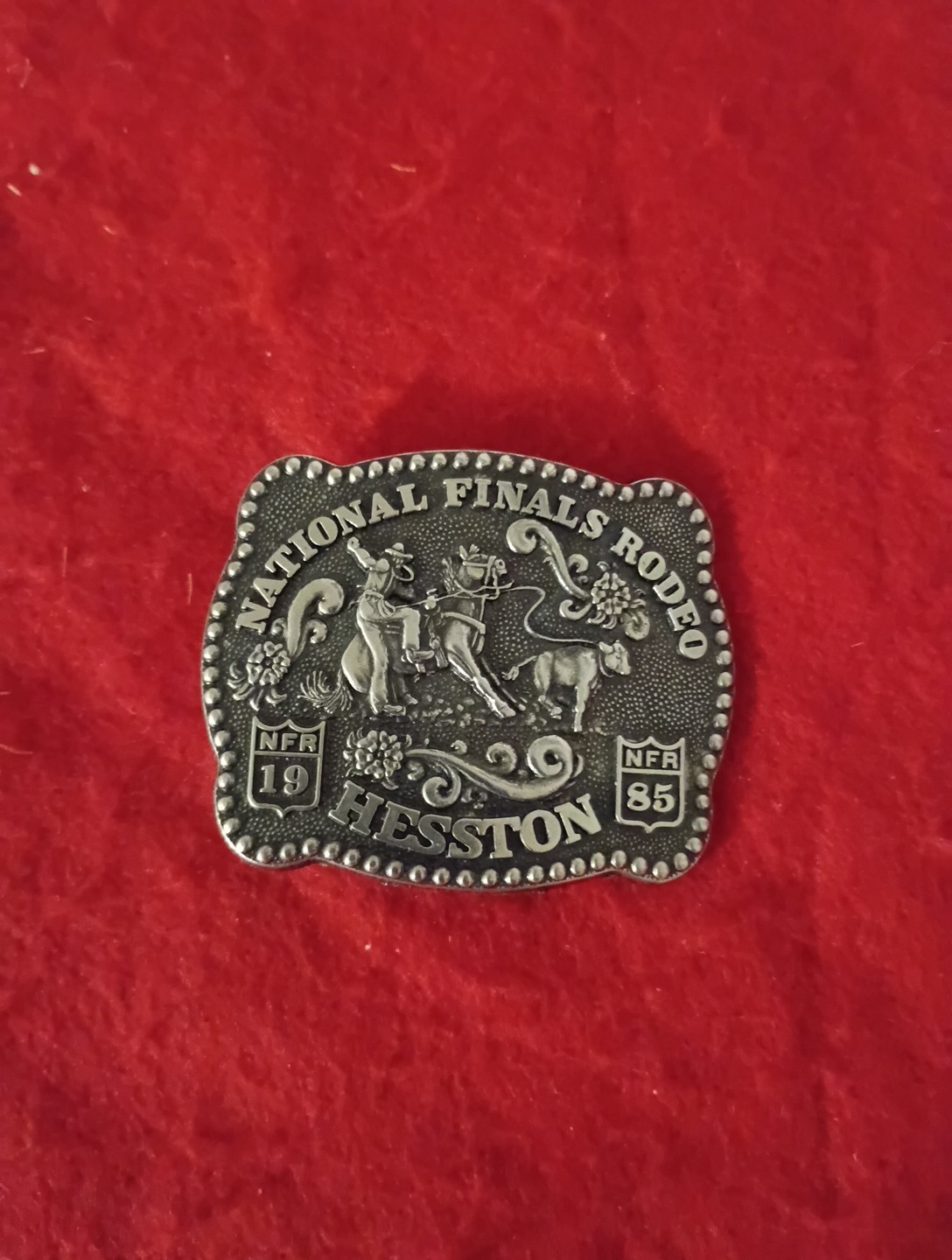 National Finals Rodeo Hesston 1985 NFR Adult Cowboy Buckle