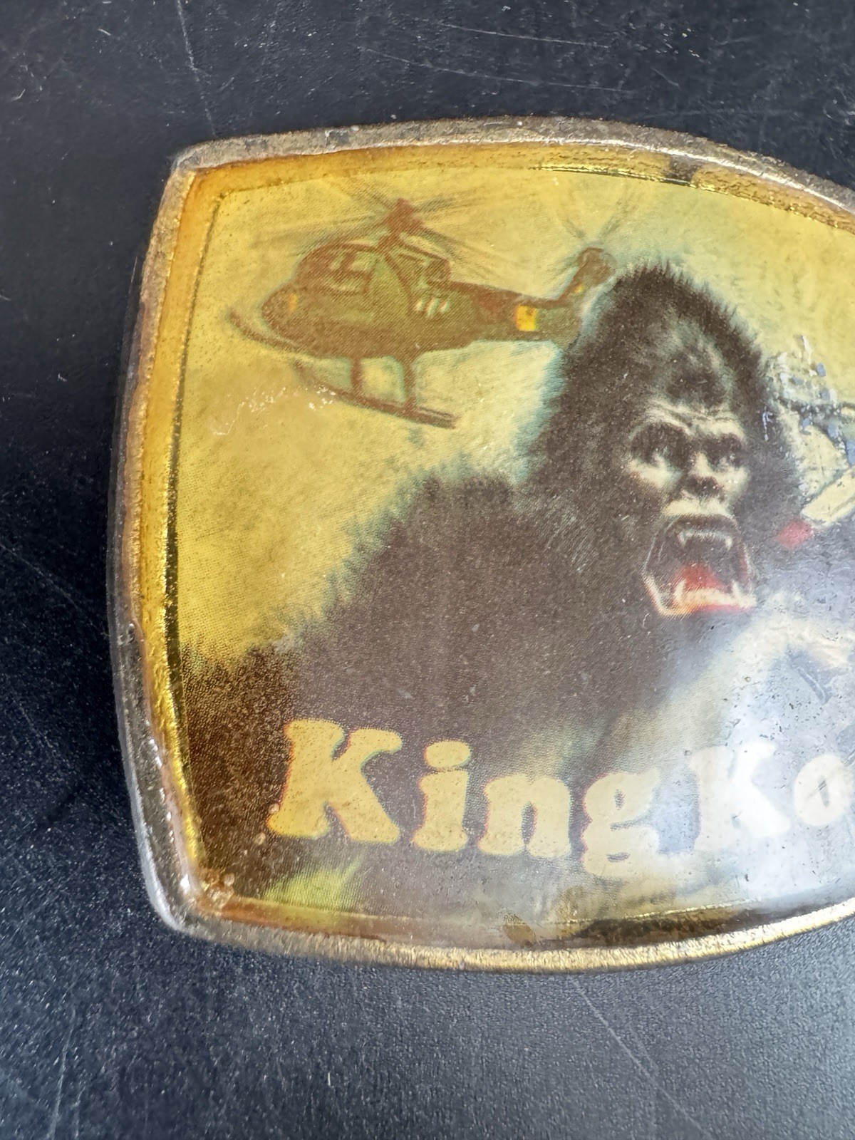 Vintage 1976 King Kong Belt Buckle Pyramid Co Movie Promo Monster Rare Americana