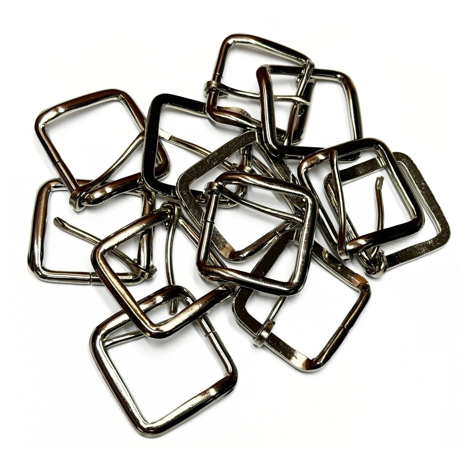 1.5&Prime; Square Nickel Belt Buckles – 12 pack
