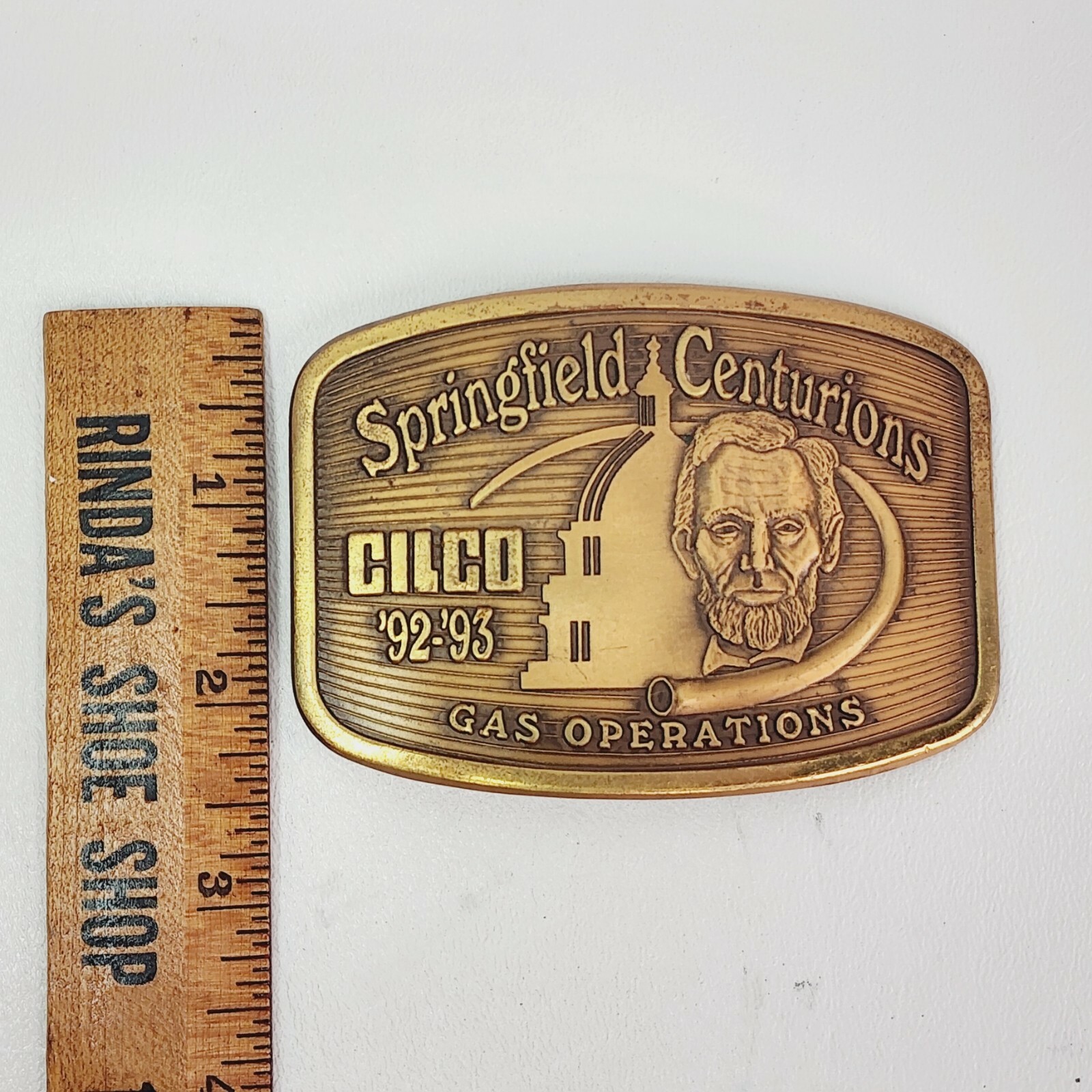 Springfield Centurions Belt Buckle Cilco &rsquo;92-&rsquo;93 Gas Operations Central Illinois