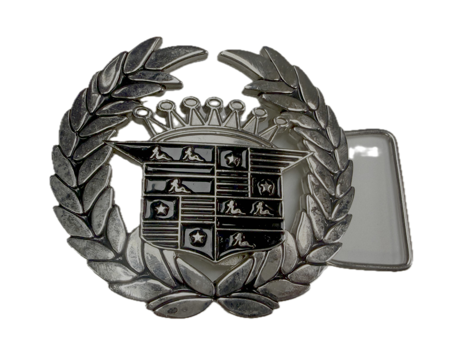 Cadillac Crown Logo Emblem Olive Branches and Flag 90&rsquo;s 187 Inc Belt Buckle