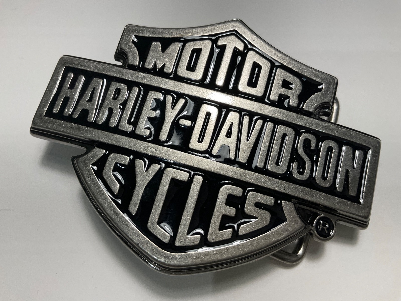 Harley-Davidson Classic Bar&Shield Icon belt buckle.Antique nickel.#99593-08VM.