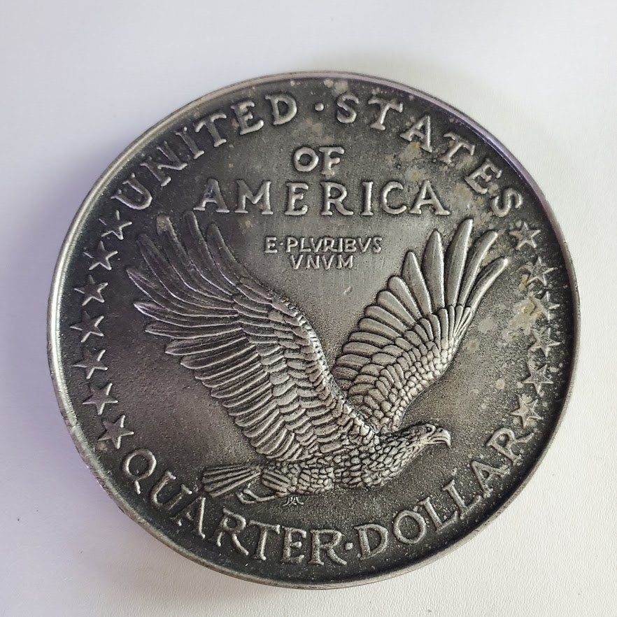 Indiana Metal Craft Standing Liberty Quarter Eagle Belt Buckle AC11 IMC Silver