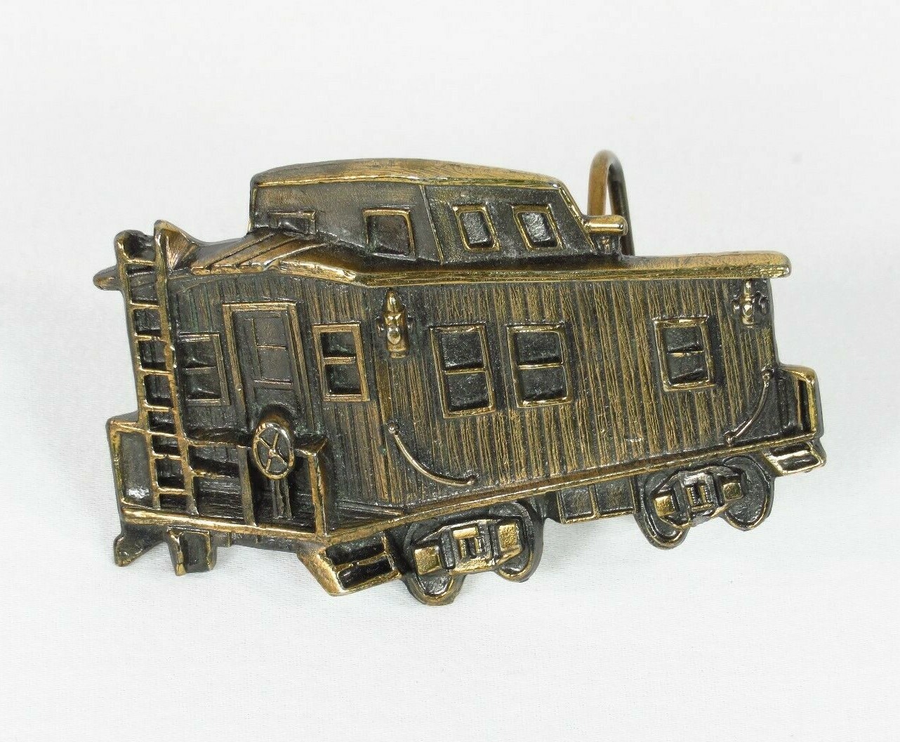 Vintage Railroad Caboose Belt Buckle Brass Train 1979 Chicago Limited Edition