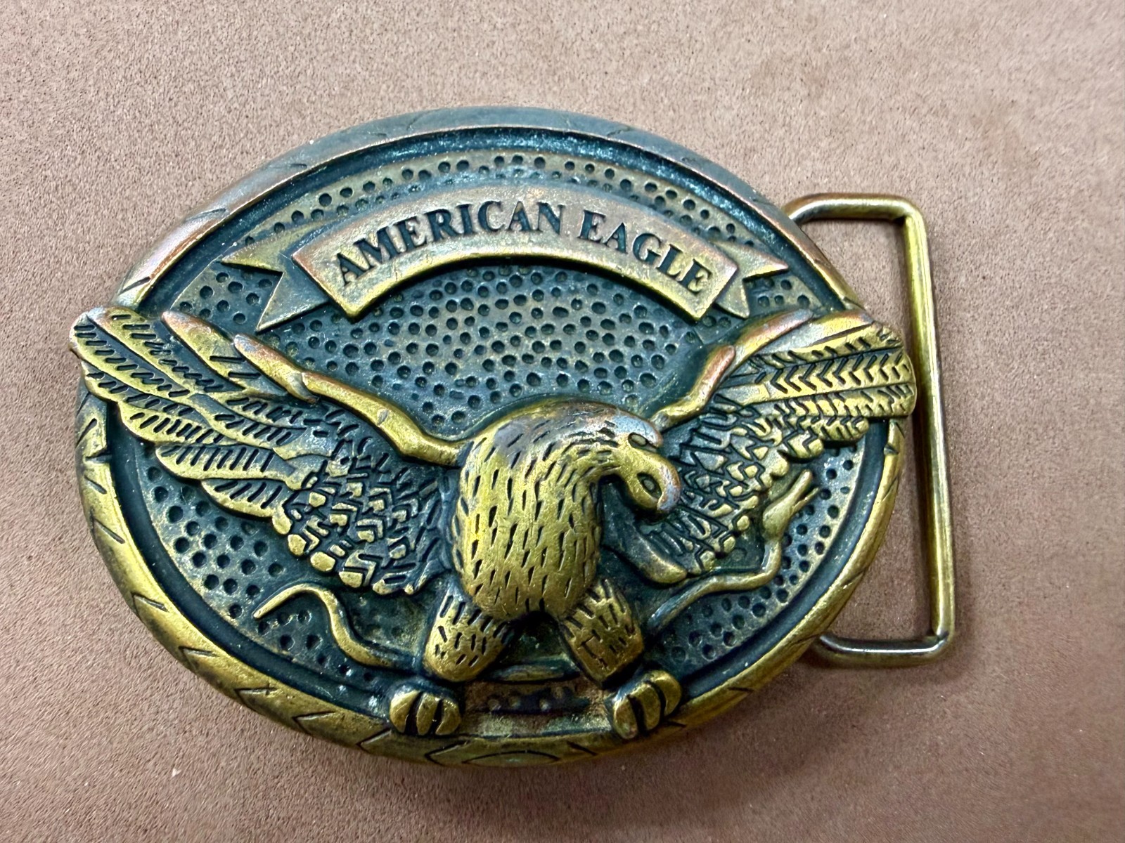 American Eagle Outfitters Spreading Wings Engraved Advertising Promo Belt Buckle